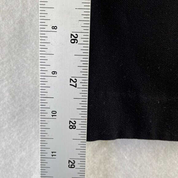 Croft & Barrow Pants Womens 18 Black Straight Leg High Rise Regular Fit Button - Picture 5 of 9